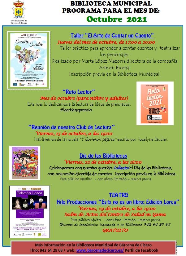 Actividades Biblioteca octubre