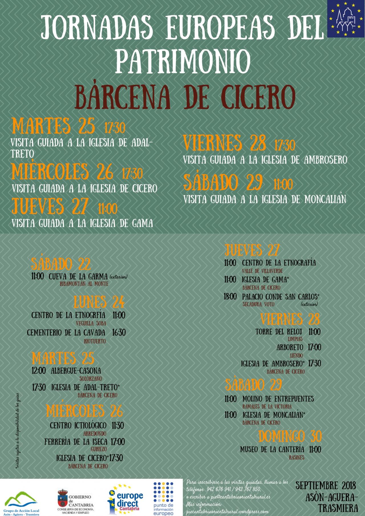 Cartel Jornadas Europeas del Patrimonio 2018_Bárcena de Cicero1538551524.jpg